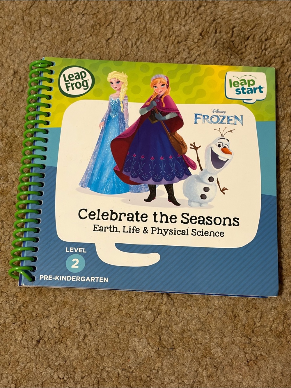 Leap Frog Disney Frozen Interactive Learning Book - Green, Yellow, White